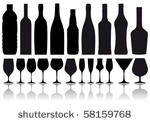 wine glass and bottle...
