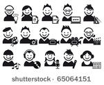 creative people  vector icon set
