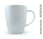 white cup on a white background