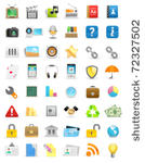 set of computer icons on a...