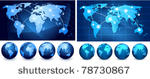 world maps and globes on a...