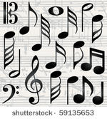 collection of music symbols...