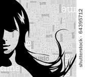 abstract girl portrait