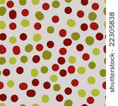 hand drawn green and red dots...