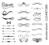 calligraphic lines dividers and ...