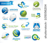 set of arrows vector icons and...