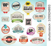 set of vector badges and labels