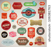 set of vector labels and...
