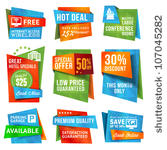 set of special offer labels and ...