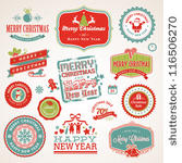 set of labels and elements for...