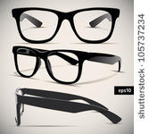 glasses vector set. retro....