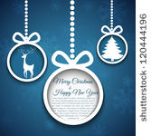 christmas ball cut from paper...