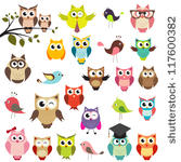 set of owls