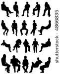 collection of sitting people...