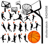 basketball and backboard vector ...