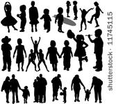 children and family vector