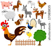 cartoon farm animals vector