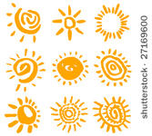 sun symbols vector