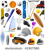 big set of sport objects