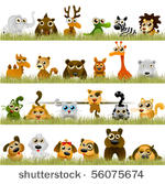 cartoon animals  big set 