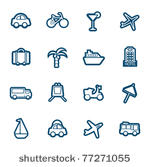 travel and transportation icons