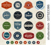 set of retro vintage badges and ...