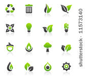 set of 16 environmental green...