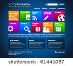 a blue website homepage design...