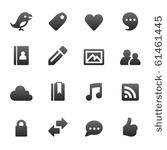 set of 16 social media...
