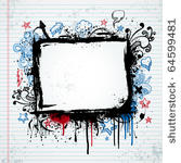 grunge notebook illustration...