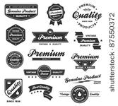 set of vintage retro premium...