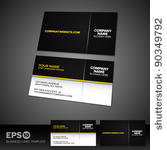 black and yellow business card...