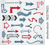 set of sketched arrow shapes on ...