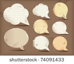 paper speech bubbles  round