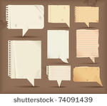 paper speech bubbles  ...