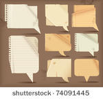 wavy paper speech bubbles ...