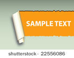 ripped wall paper with sample...