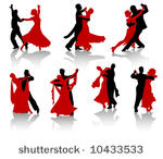 silhouettes of the pairs...