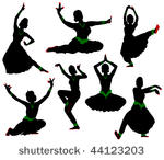 silhouettes of dancers....