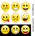 set of characters of yellow...