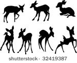 illustration with young deers...