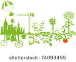 vector   green city under...