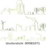 vector   green continuous line...