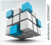 vector illustration of 3d cubes