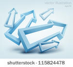 vector illustration of 3d arrows
