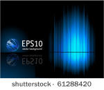 blue reflection. vector.