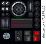 interface buttons. vector.