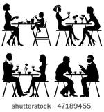 vector silhouettes people in...