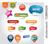 website vector element set