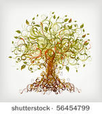 abstract floral tree